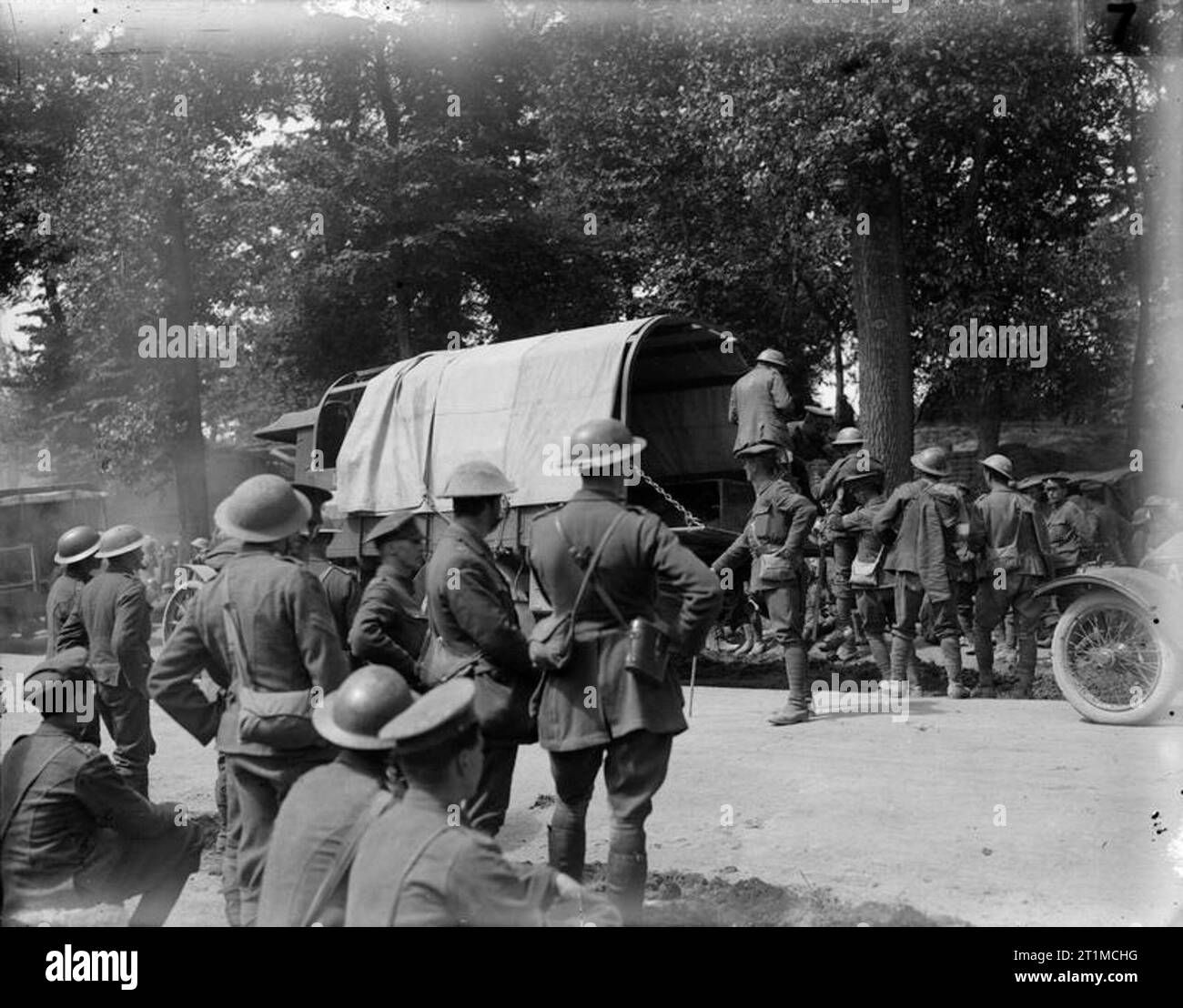 Photo Originale WWI – Chute De Péronne – Troupes Britanniques – 1917 – Tirage Argentique