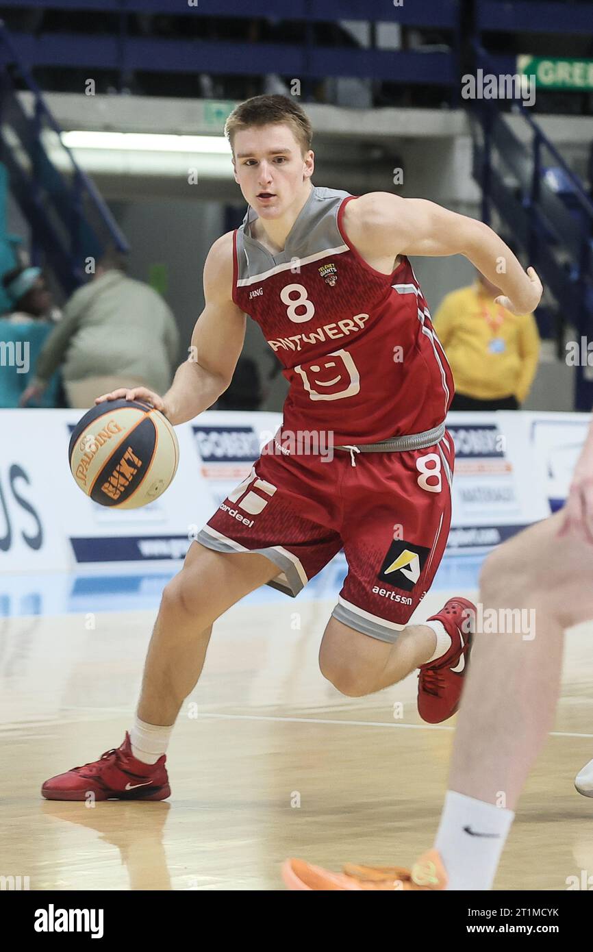 Mons, Belgium. 14th Oct, 2023. Antwerp's Jo Van Buggenhout pictured in
