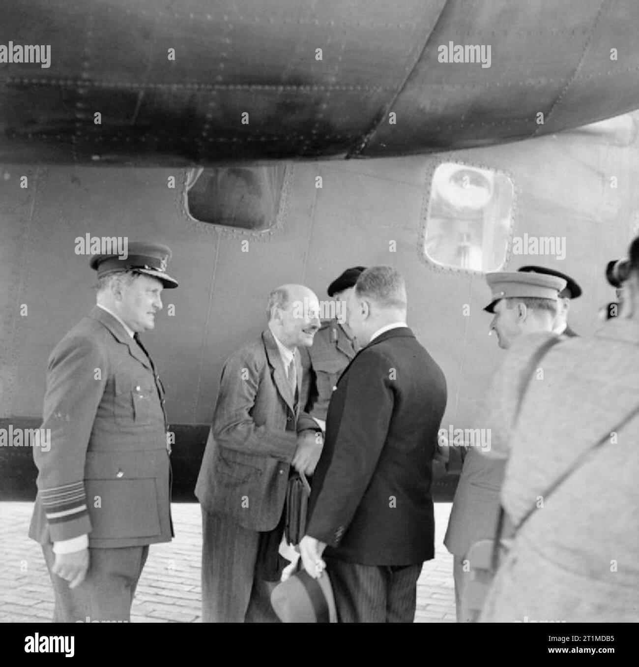 Germany Under Allied Occupation Clement Atlee is greeted by the Russian