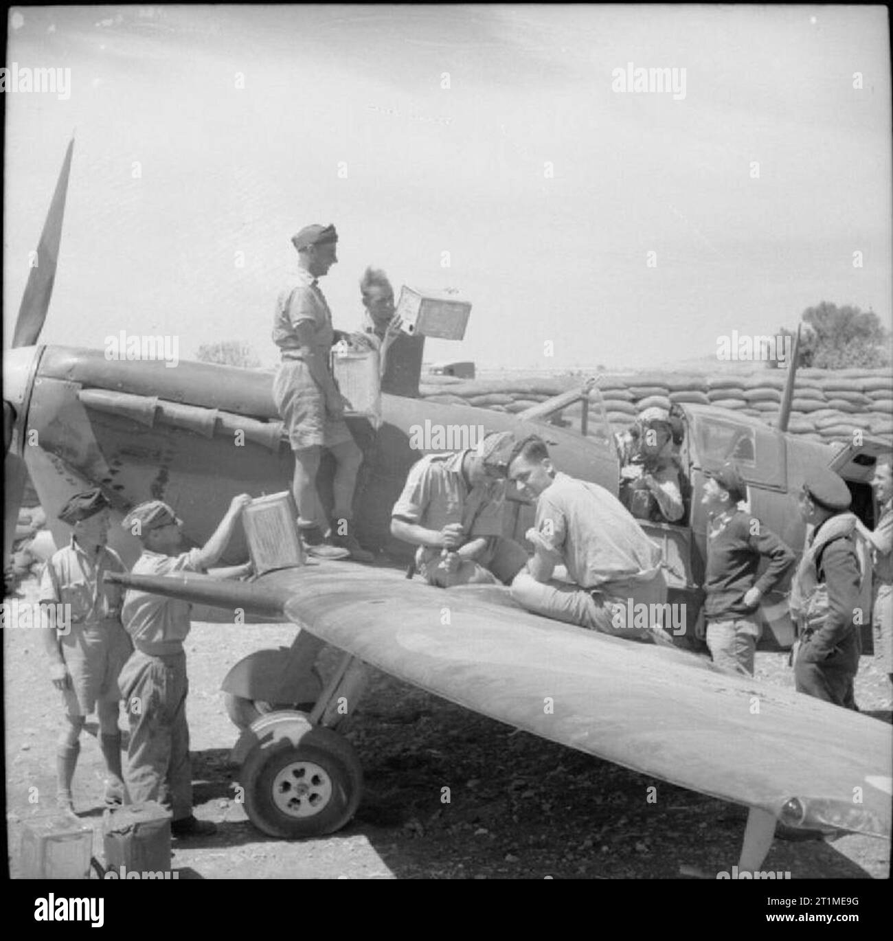The British Army On Malta 1942 Army And RAF Personnel Refuelling And A the-british-army-on-malta-1942-army-and-raf-personnel-refuelling-and-a