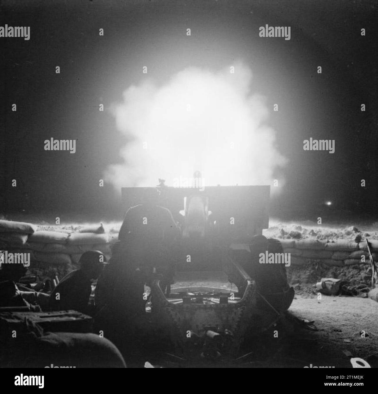 The Campaign in North Africa 1940-1943 A 25-pdr gun firing during the