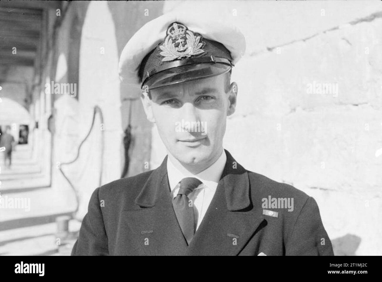 Submarines and Submarine Officers. 4 February 1943, Malta. Lieut C B Crower, DSO, RN, Captain of HMS THUNDERBOLT. Stock Photo