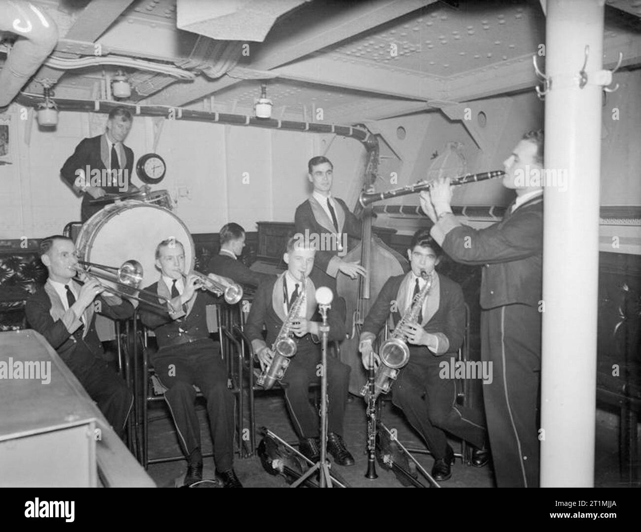 The Royal Marines Dance Band. November, 1942, With the Home Fleet, on