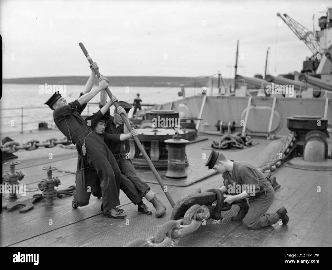 The Royal Navy During The Second World War A Party Of Sailors Working the-royal-navy-during-the-second-world-war-a-party-of-sailors-working