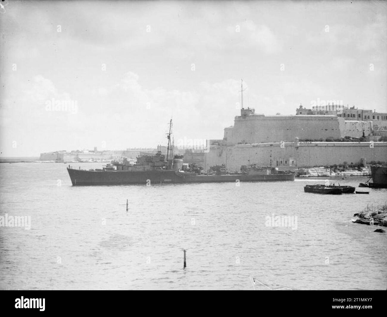 Destroyer Sweep Against Tunisia Supply Ships. 12 April 1943, Malta. HM