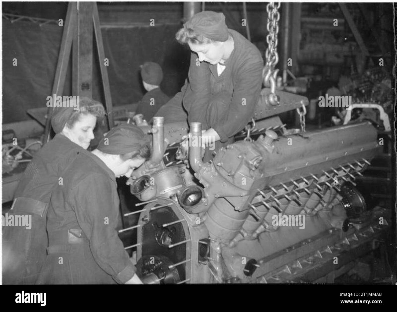 The Royal Navy during the Second World War WRNS craftswomen dismantling
