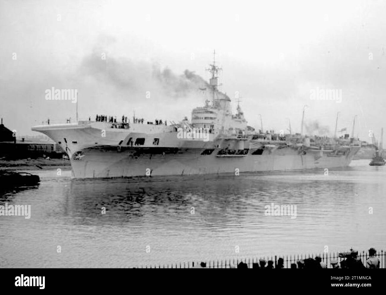 The Royal Navy during the Second World War HMS IMPLACABLE being towed ...