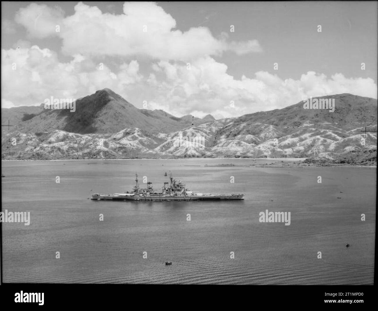 The Royal Navy during the Second World War HMS ANSON at anchor in