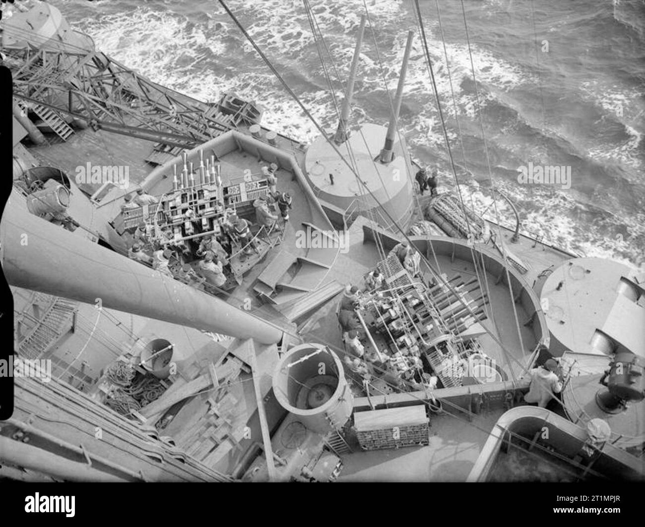 The Royal Navy During The Second World War Looking Down On Two Of The 