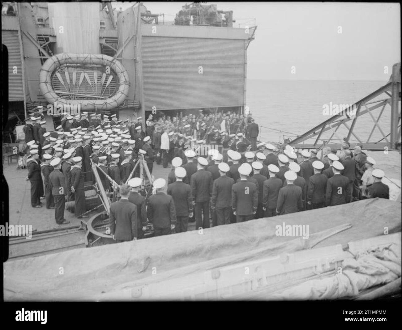 The Royal Navy during the Second World War The Burial Service being ...