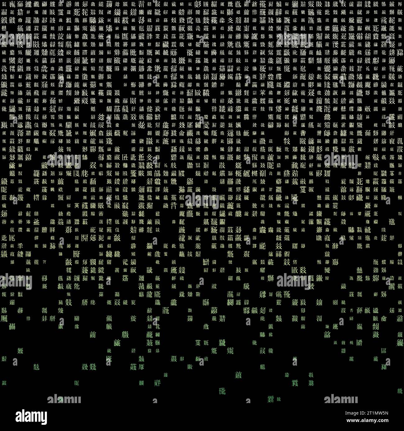 Amazing matrix background in yellow green colors. Grid of random old ...