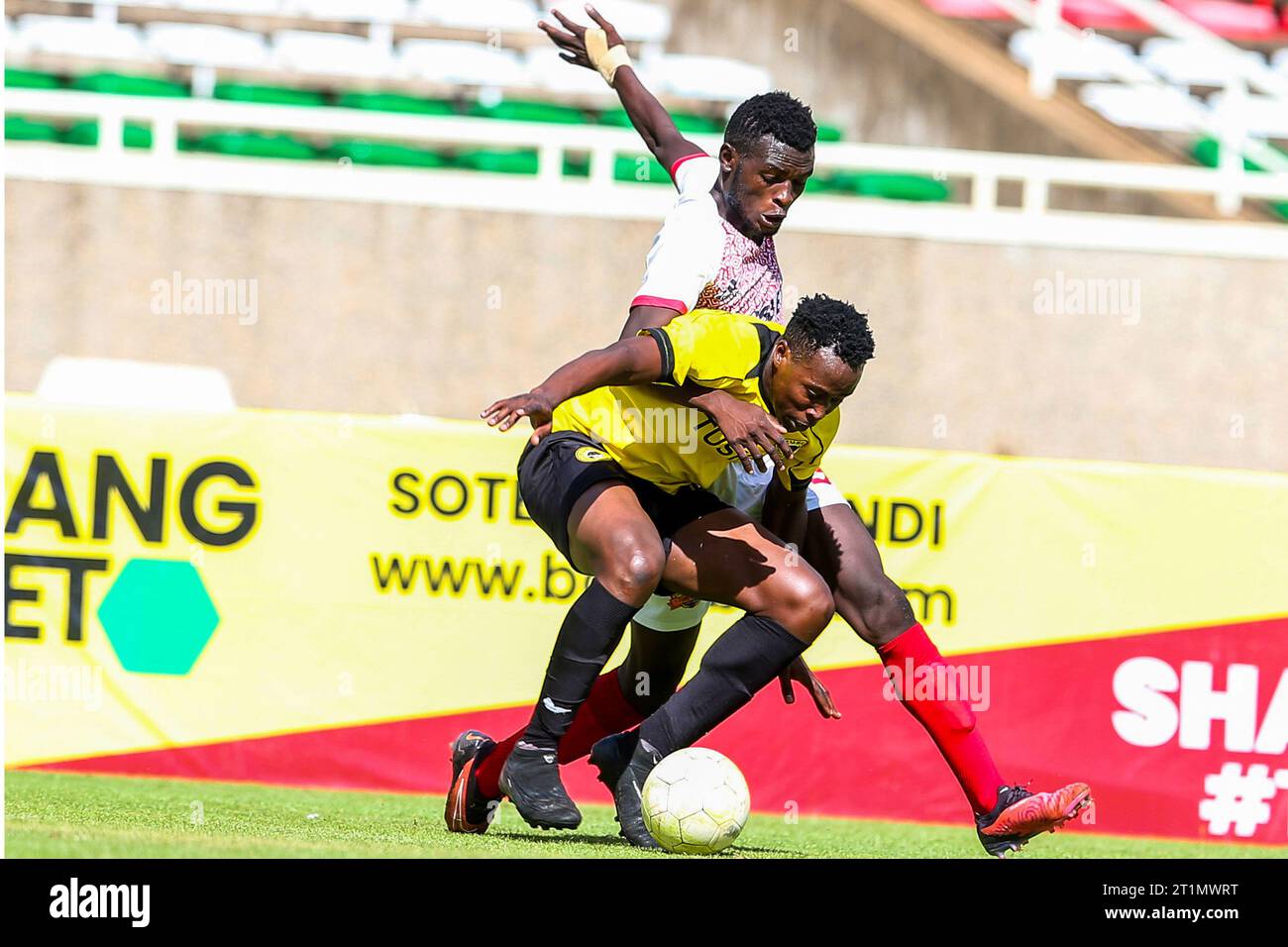 NAIROBI, KENYA - OCTOBER 6: Mike Kibwage of Tusker and George Onyango ...