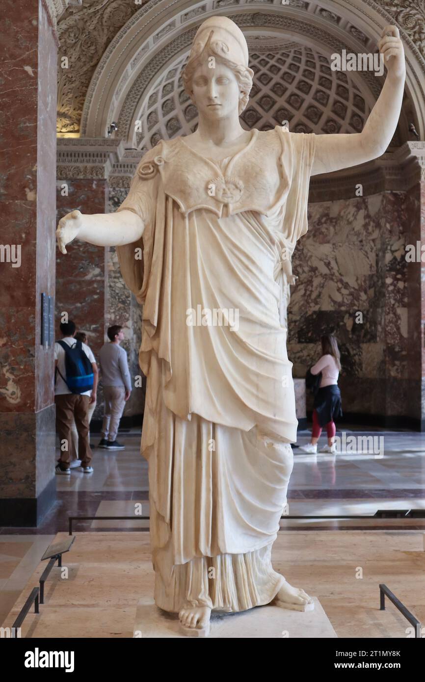 Louvre sculpture gallery. Image captured sculptures in Louvre museum