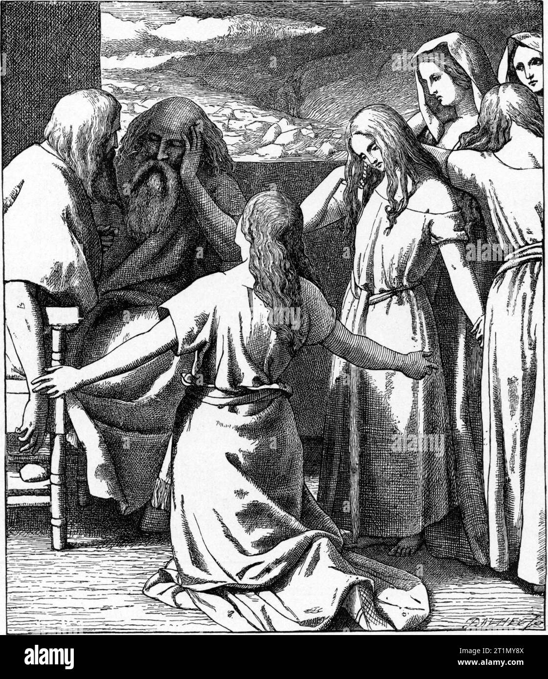 The Daughters of Zelophehad (illustration from the 1897 Bible Pictures
