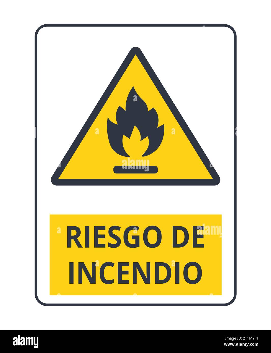 Isolated Fire Hazard Symbol. Spanish version Stock Vector Image & Art