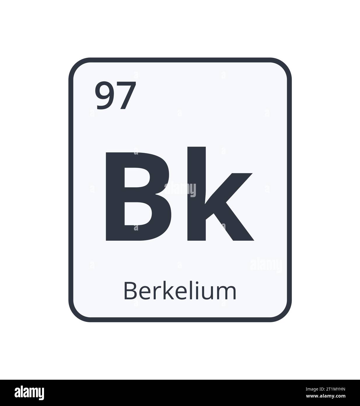 Berkelium Chemical Symbol. Stock Vector