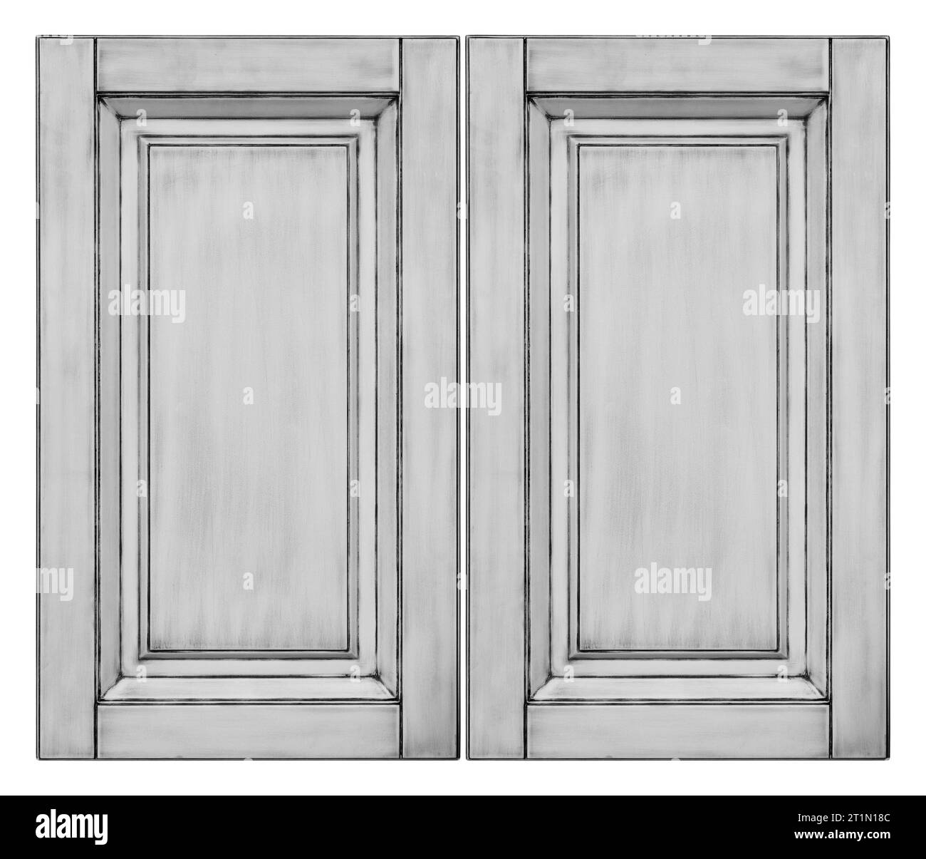 Decorative black white two lacquer paint wooden kitchen door