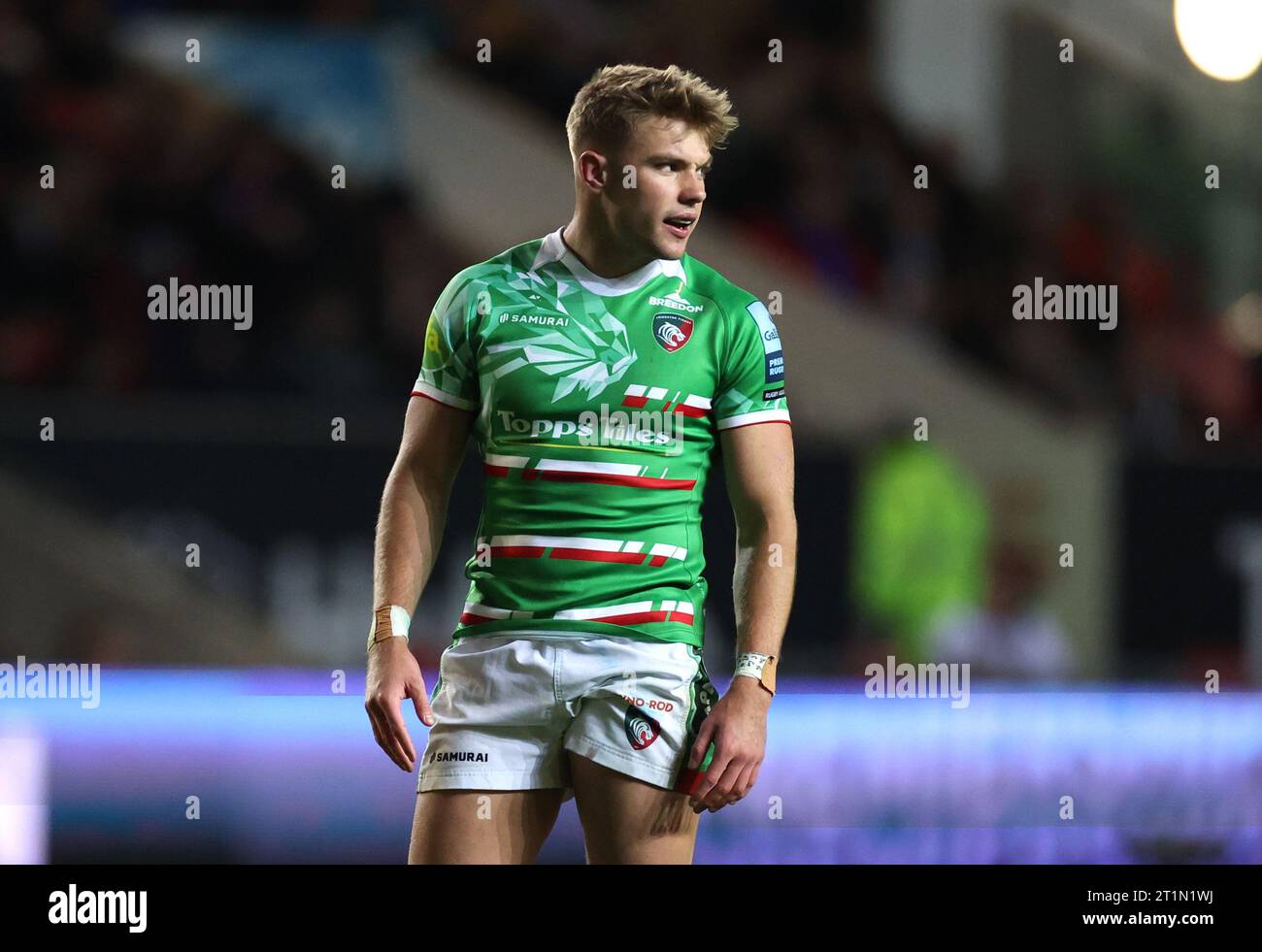 Leicester Tigers' Charlie Atkinson during the Gallagher Premiership match at Ashton Gate, Bristol. Picture date: Friday October 13, 2023. Stock Photo