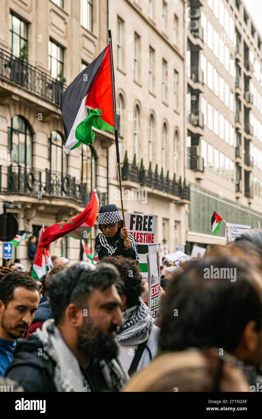 London, United Kingdom - October 14th 2023: Pro-Palestine March In ...