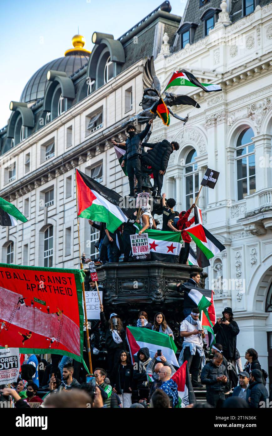 London, United Kingdom - October 14th 2023: Pro-Palestine march in