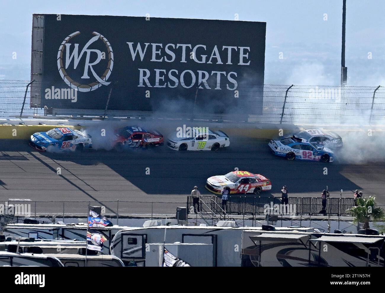 LAS VEGAS, NV - OCTOBER 14: Kaz Grala (#26 Sam Hunt Racing Ruedebusch ...