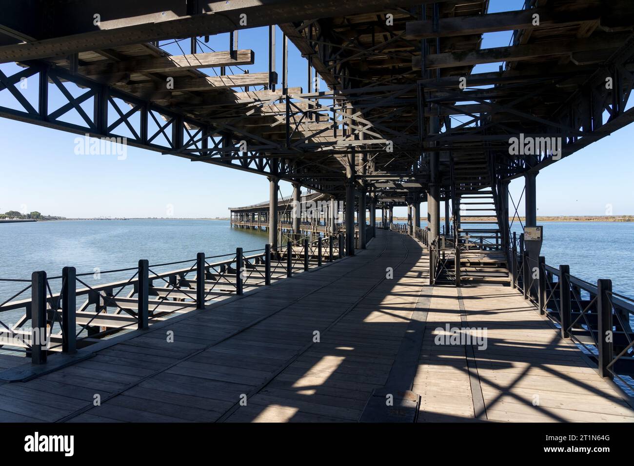 Tinto river Company Dock built in 1874. Huelva, Andalucia, Spain. Stock Photo