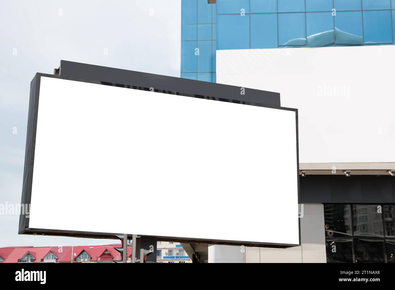 Empty signboard in city. Mock-up for design Stock Photo - Alamy