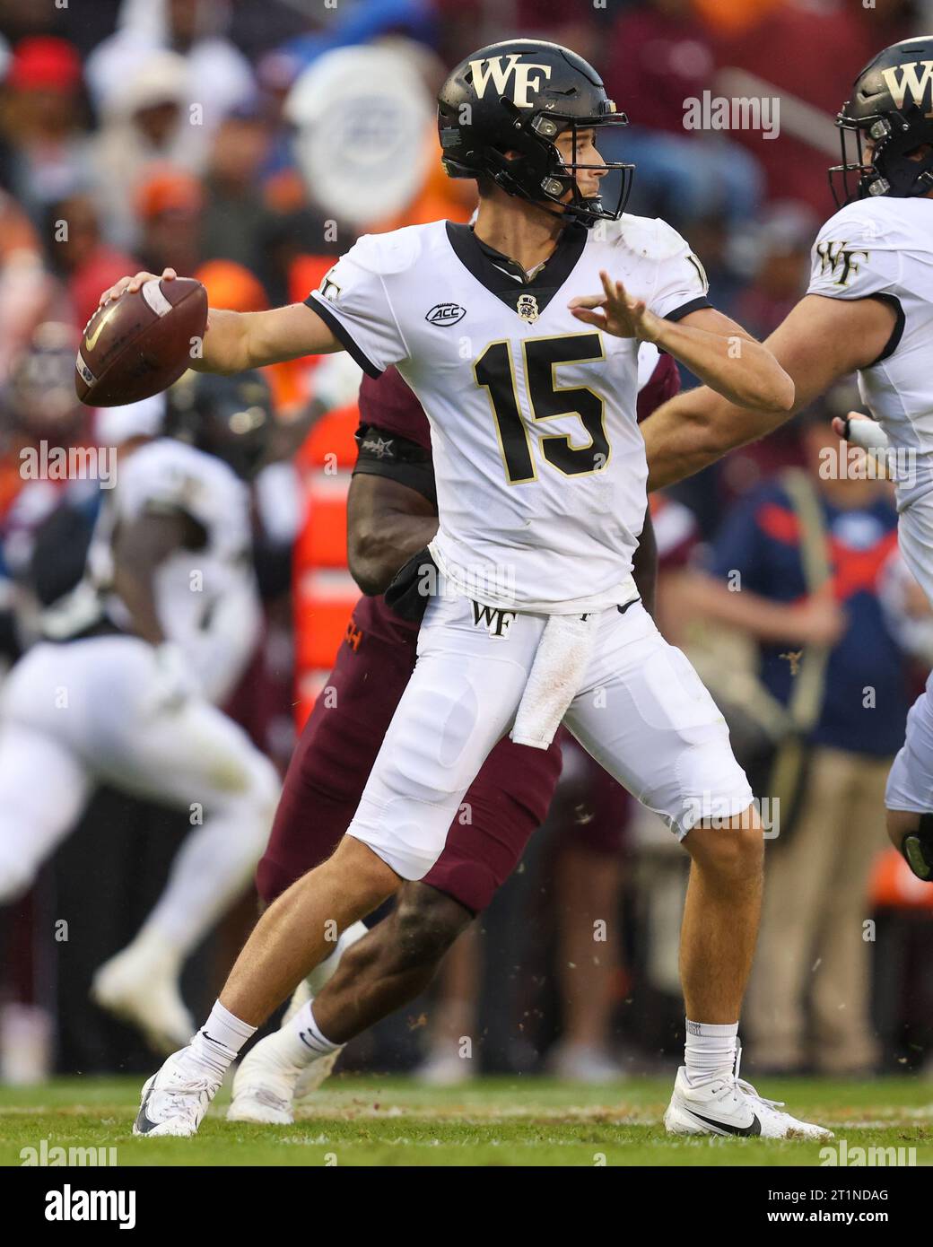 Blacksburg, Virginia, USA. 14th Oct, 2023. Wake Forest Demon Deacons