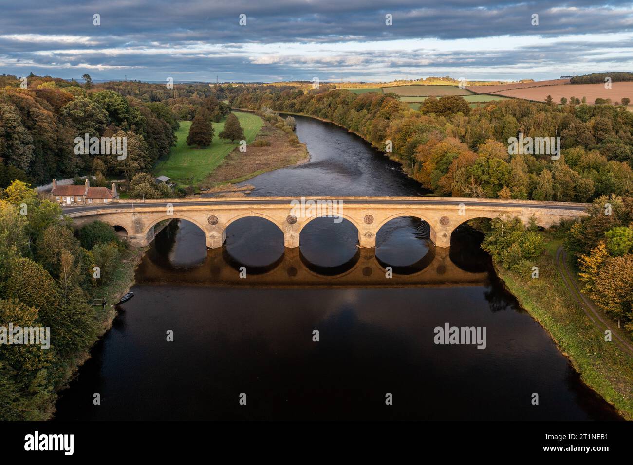 The Scottish Border, Coldstream Bridge, crossing the River Tweed