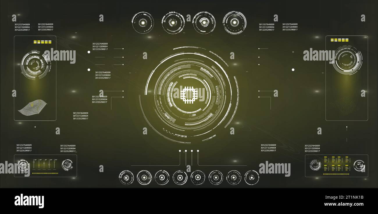 Real-Time Surveillance HUD - Advanced Tactical Tracking. Stock Vector