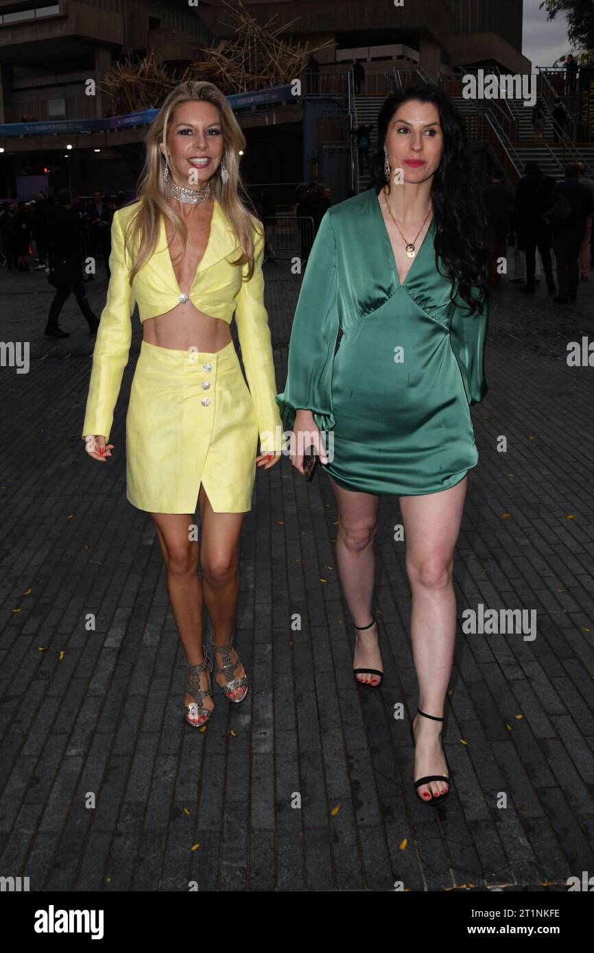 Dark Disco singer Leila Russack and Bianca Bowie-Phillips (London Dance charity) at The BFI at London Film Festival South Bank, Royal Festival Hall Stock Photo