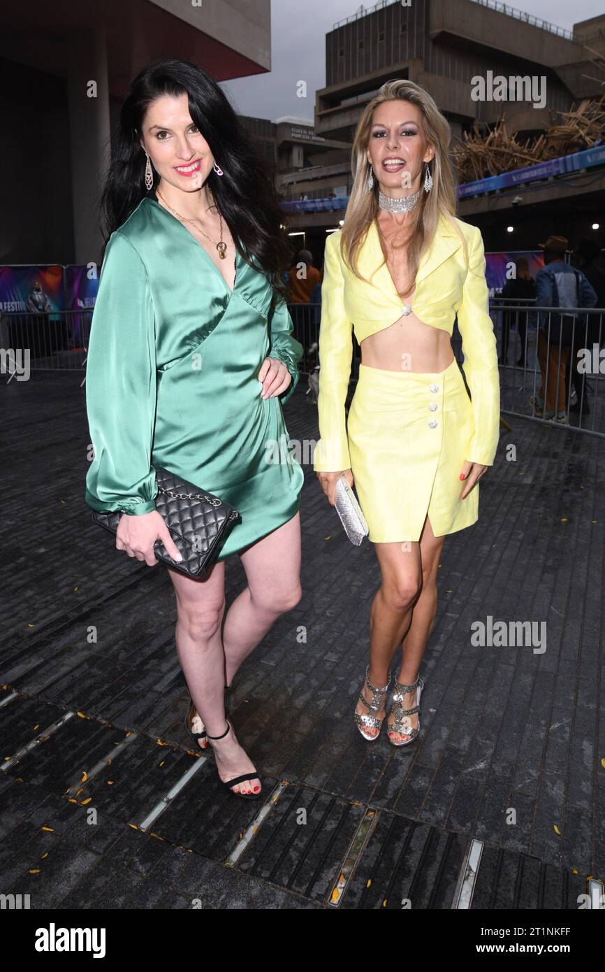 Dark Disco singer Leila Russack and Bianca Bowie-Phillips (London Dance charity) at The BFI at London Film Festival South Bank, Royal Festival Hall Stock Photo