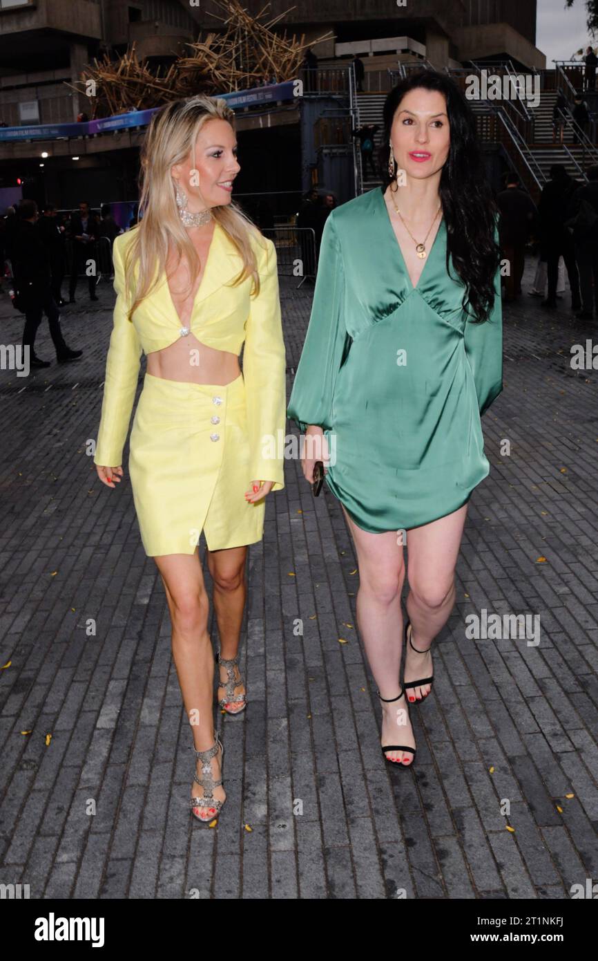 Dark Disco singer Leila Russack and Bianca Bowie-Phillips (London Dance charity) at The BFI at London Film Festival South Bank, Royal Festival Hall Stock Photo