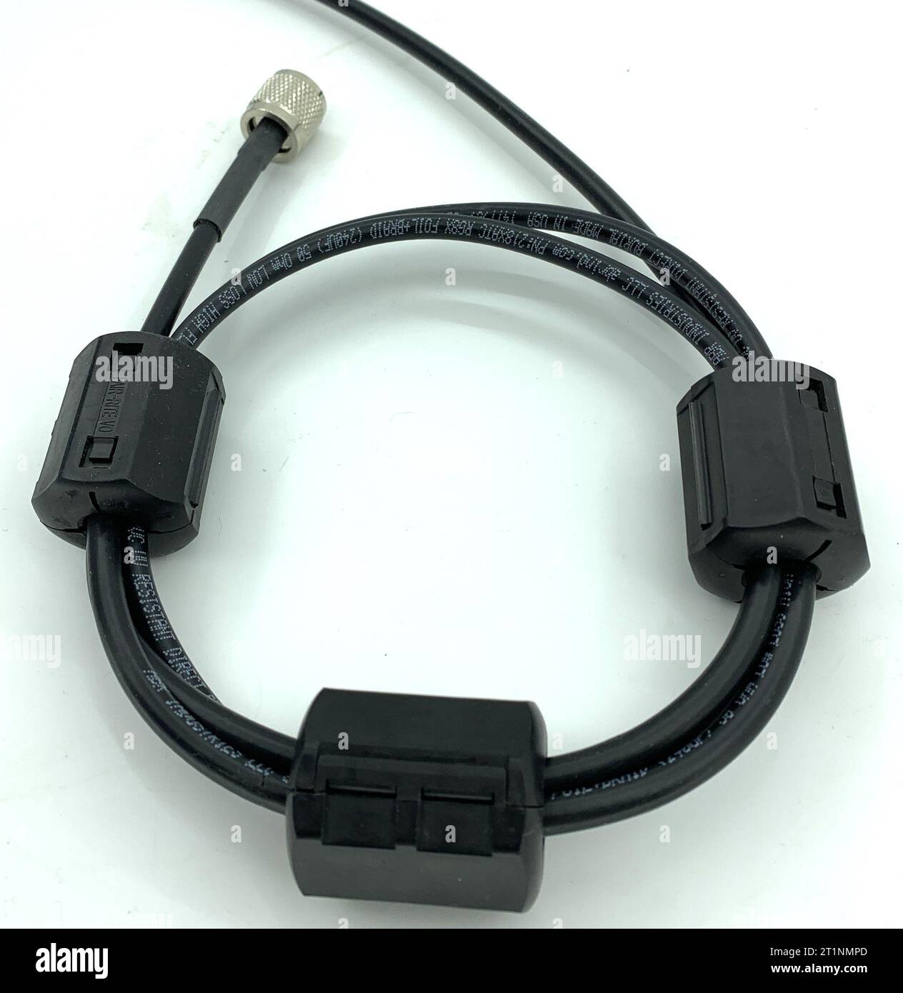 Loops of coax cable with ferrite beads Stock Photo Alamy