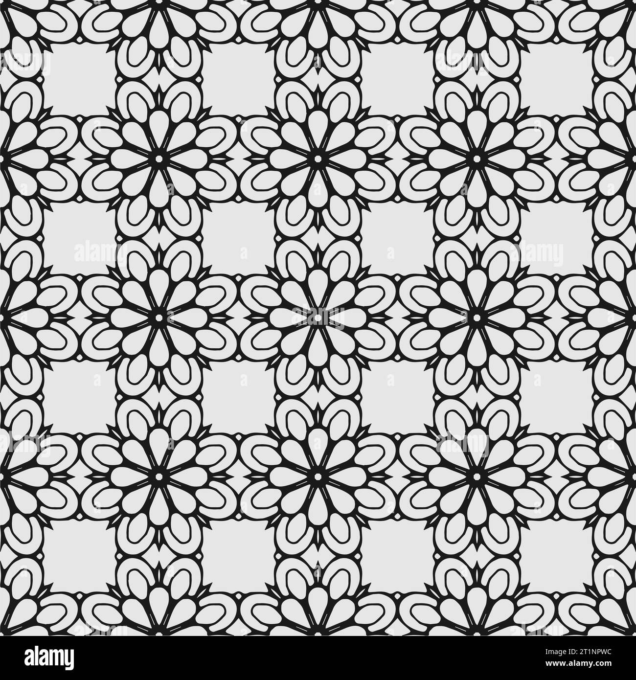 Vector geometric pattern coloring page design stock vector image art