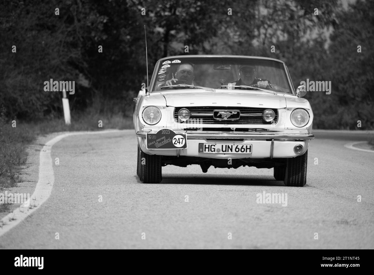 Tavoleto italy sept 16 2023 ford mustang gt 1966 in coppa