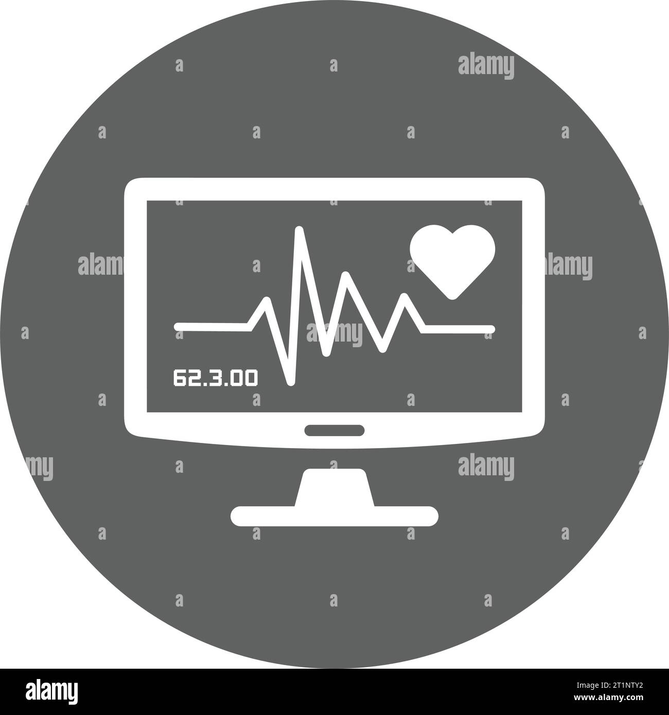 Ecg, flatlining, heart icon. is use in designing and developing websites, commercial, print media, web or any type of design project. Stock Vector
