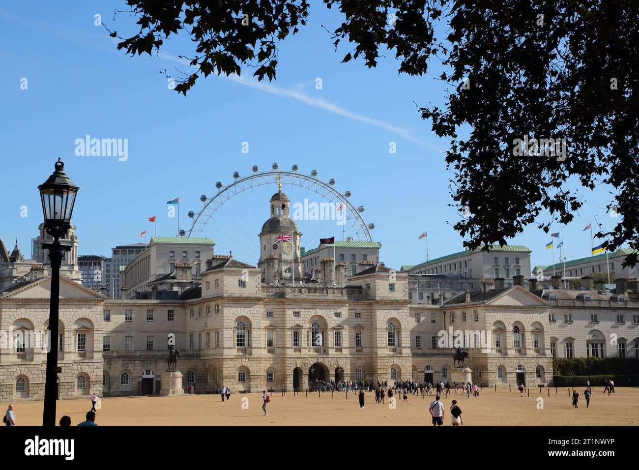 Horse Guards building with the London Eye in the background, London, UK Stock Photo