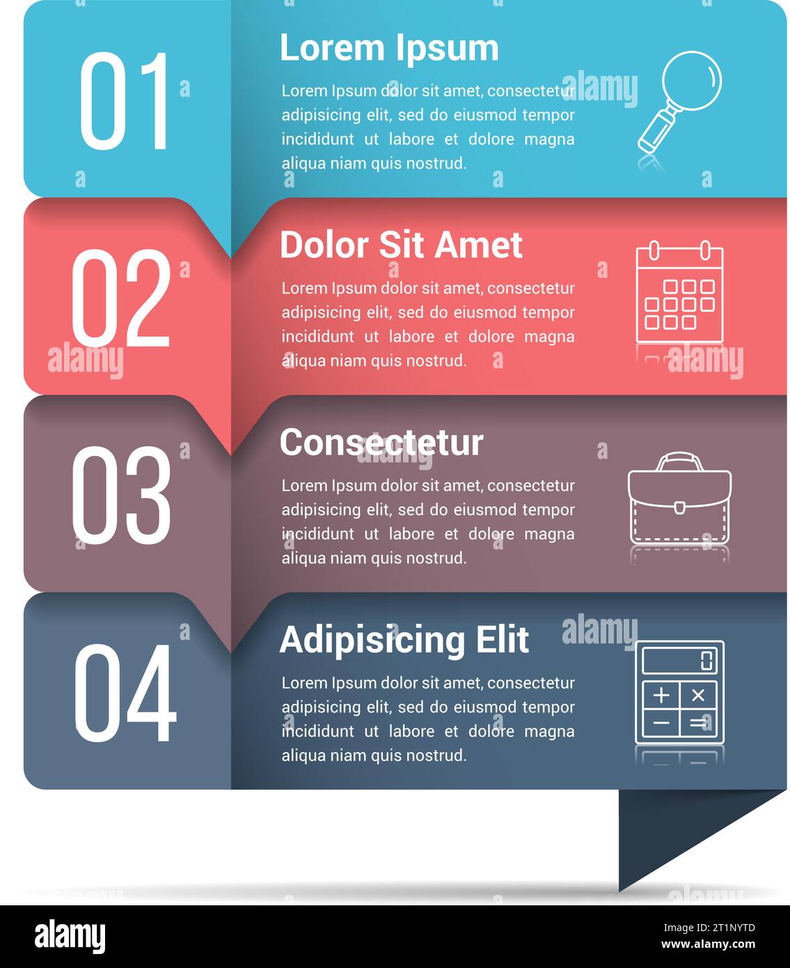 Infographic template with four steps or options, workflow, process ...