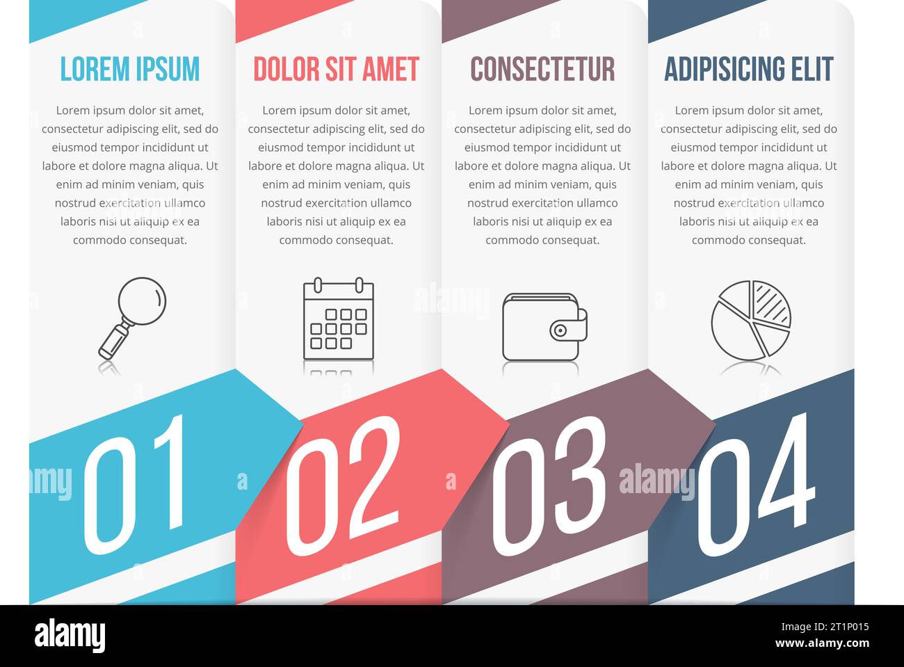 Infographic template with four steps or options, workflow, process ...