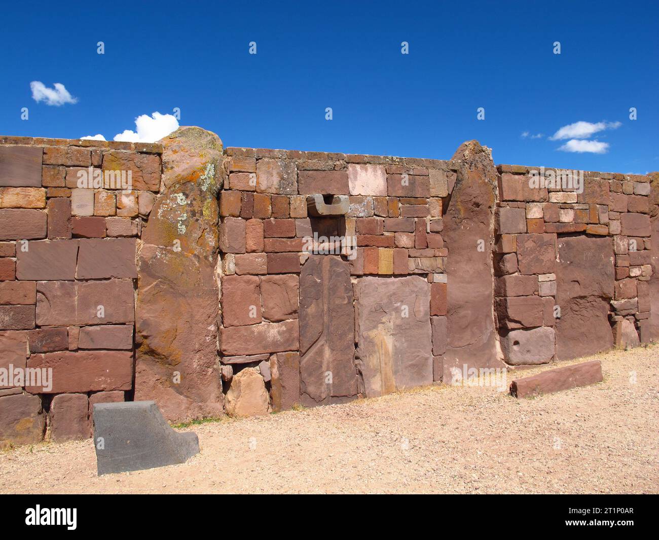 Ancient Tiwanaku ruins in Bolivia, South America Stock Photo