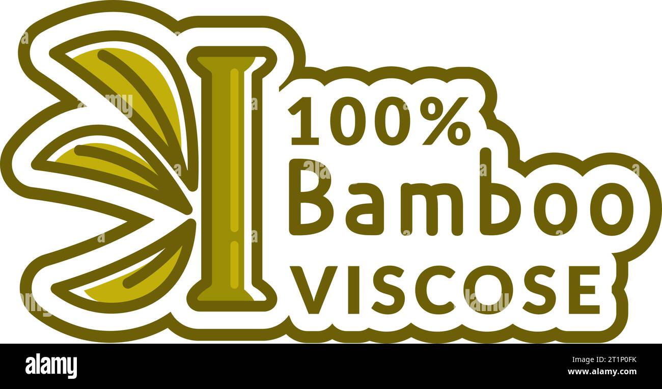 Bamboo viscose product, ecological packaging Stock Vector Image & Art