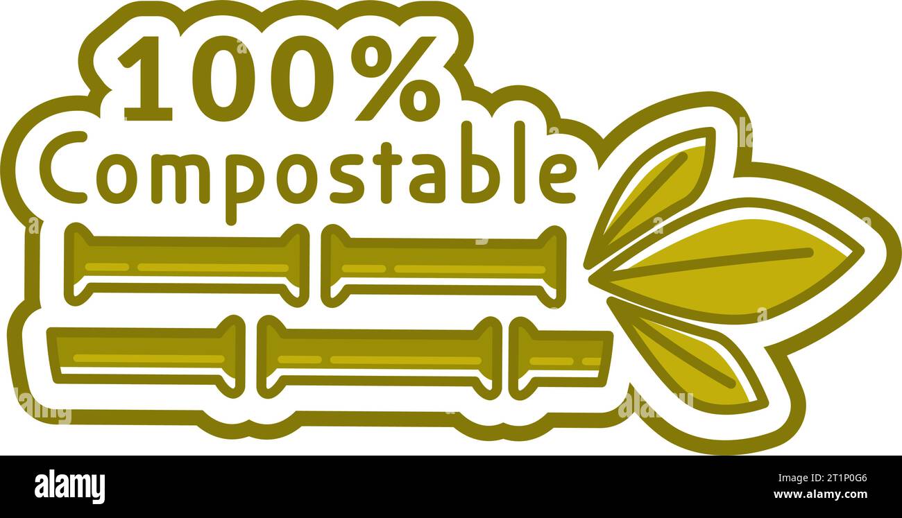 Compostable and recyclable bamboo products vector Stock Vector Image