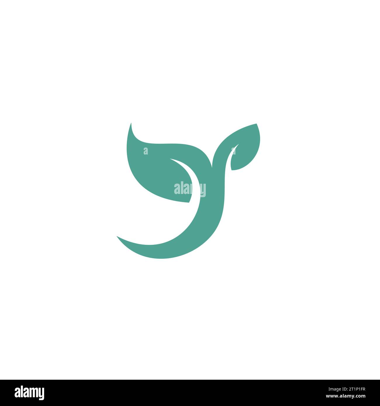 Letter Y Leaf Logo Design. Nature Logo Stock Vector