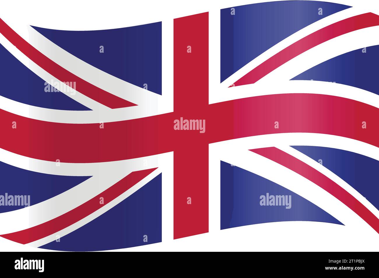 vector illustration of United Kingdom flag Stock Vector