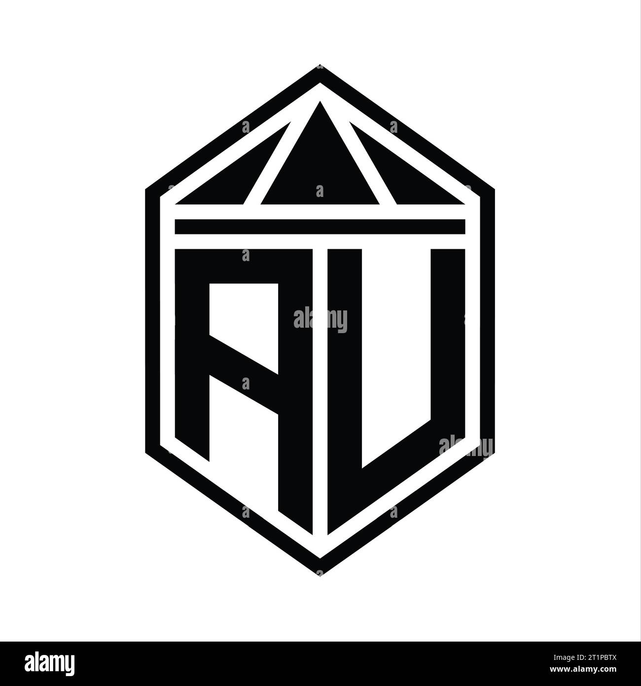 Au letter logo hi-res stock photography and images - Alamy