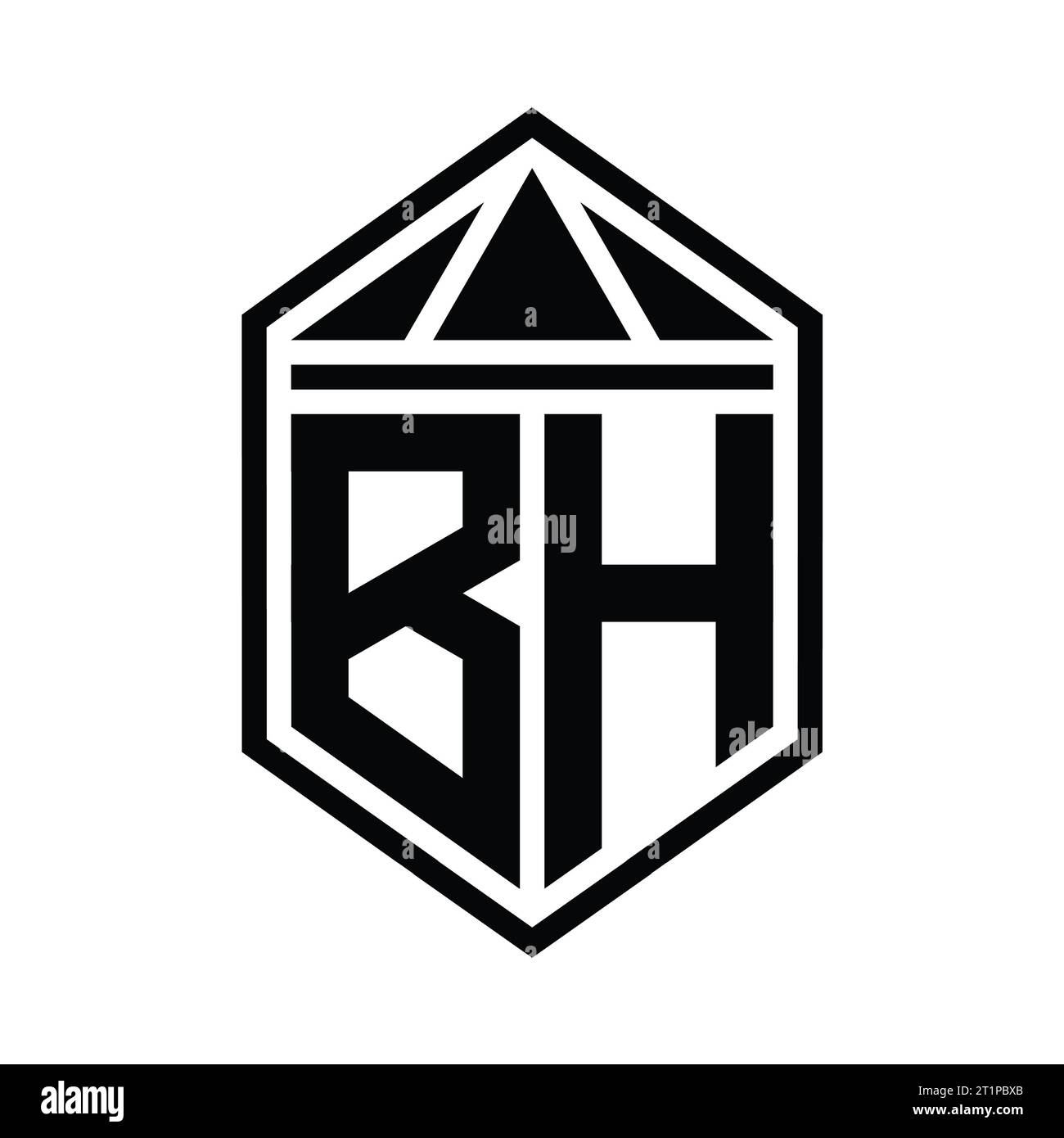 Bh letter logo design hi-res stock photography and images - Alamy