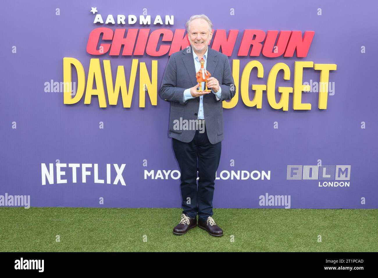 Nick Park and Chicken character Ginger, Chicken Run Dawn of the Nugget