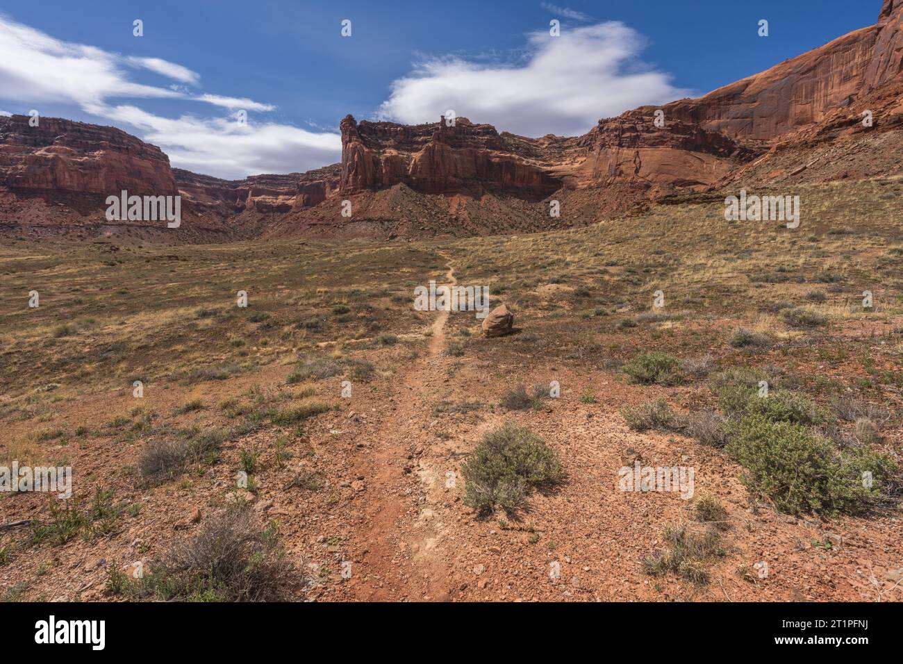 hiking the alcove spring trail in canyonlands national park, usa Stock ...