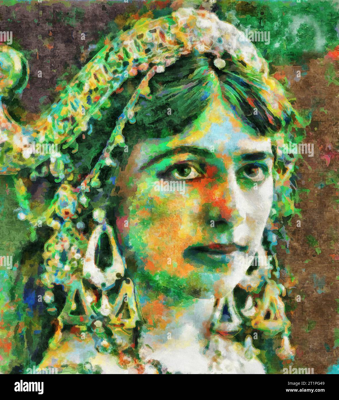 Illustrations Portrait Mata Hari, Margaretha Gertrude Zelle, exotic